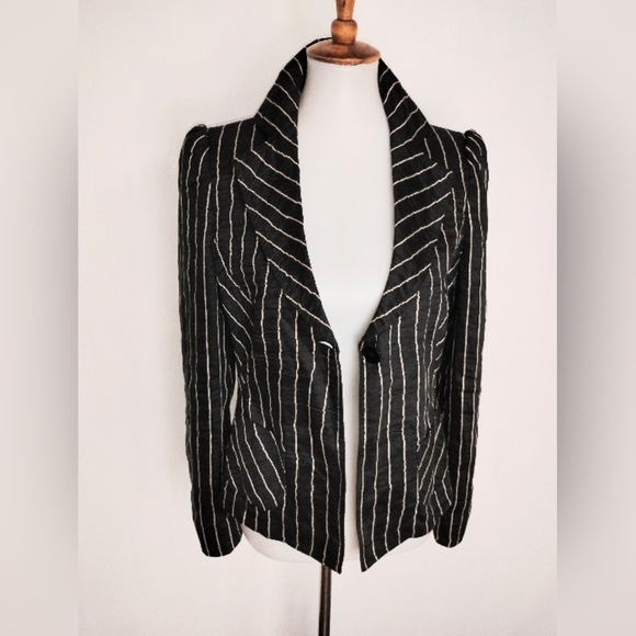 RETRO ARMANI COLLEZIONI PINSTRIPE JACKET - Picture 9 of 13
